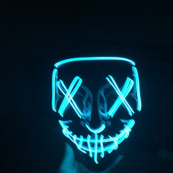 Halloween LED Light Mask Halloween Costume Supplies for Festival ICE BLUE - Picture 10 of 11